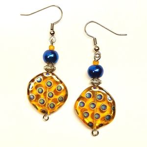 Honey Peacock Earrings